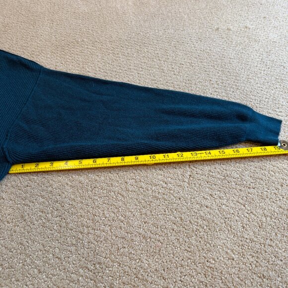 Free People Sweater Softly Structured Tunic Ribbed Deep Jade Boho LARGE OB816580 - Picture 11 of 13